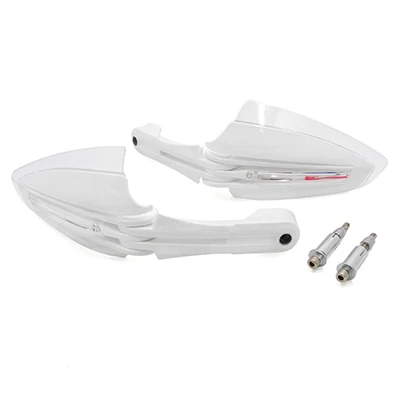 JAER Мотоцикл ATV 28 мм 22 мм Handbar желтый белый светодиодный фонарь Handguard ручной защита от ветра отражатель защита от падения рук - Цвет: Белый