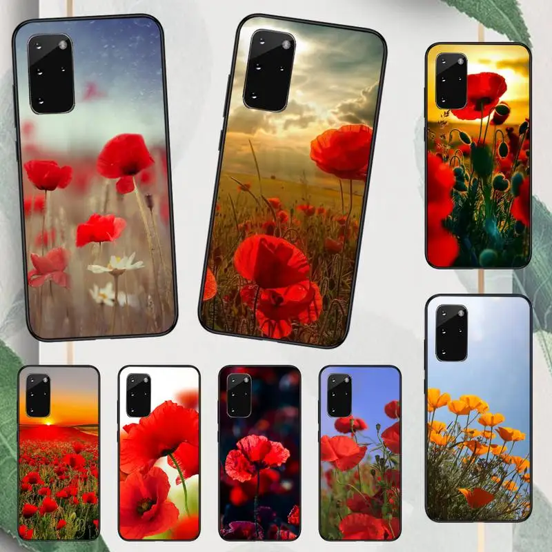 

Poppies Poppy beautiful flowers Phone Case For Samsung galaxy A S note 10 12 20 32 40 50 51 52 70 71 72 21 fe s ultra plus