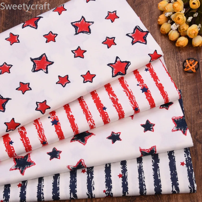 100% см х 10 м комикс Звездная линия хлопчатобумажная саржевая ткань Лоскутная