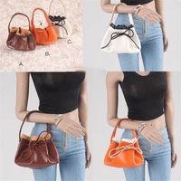16 scale female soldier bags model cc007 trendy womens handbag leather bucket bag for 12 action figure body toys doll