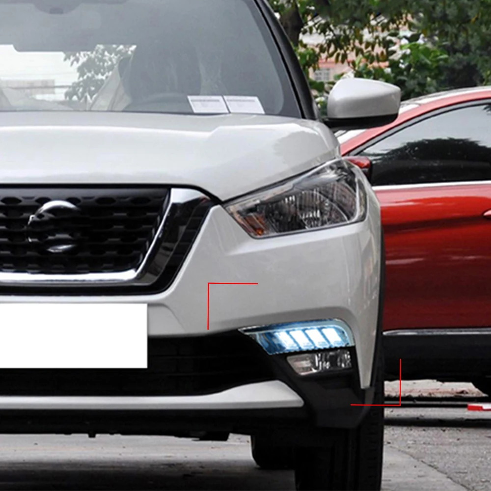Автомобильные светодиодсветодиодный дневные ходовые огни для Nissan Kicks 2017 2018 12 В