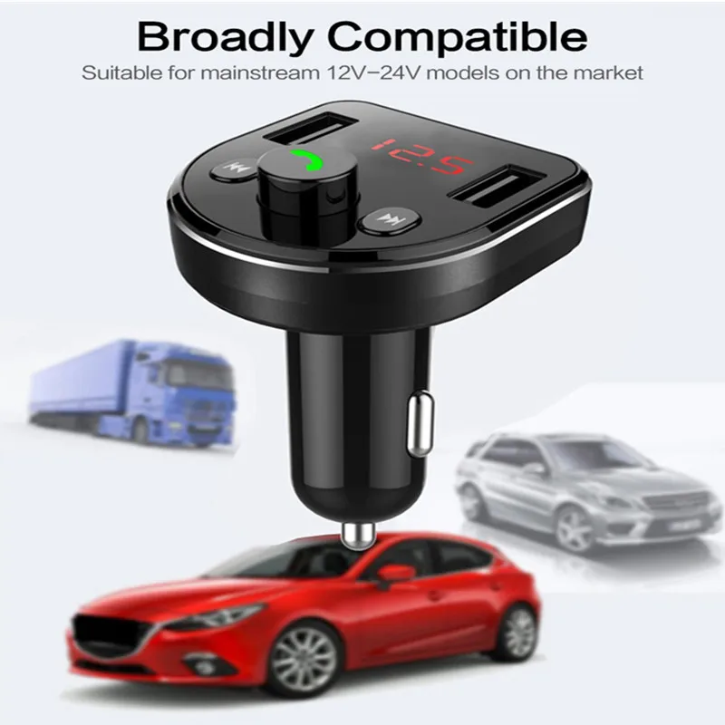 Автомобильный MP3-плеер с Bluetooth 4 8 А автомобильное зарядное устройство двумя