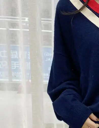 

Women Sweater 2020 New V-neck Pullover Sweater Women Loose Sweater
