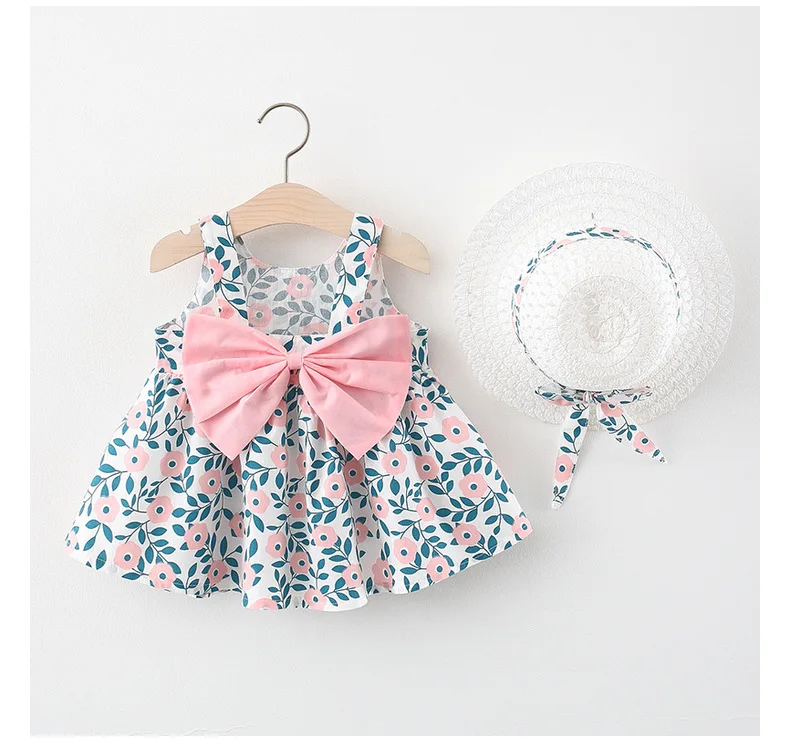 2021 летнее платье для маленьких девочек комплект из 2 предметов с шапочкой и
