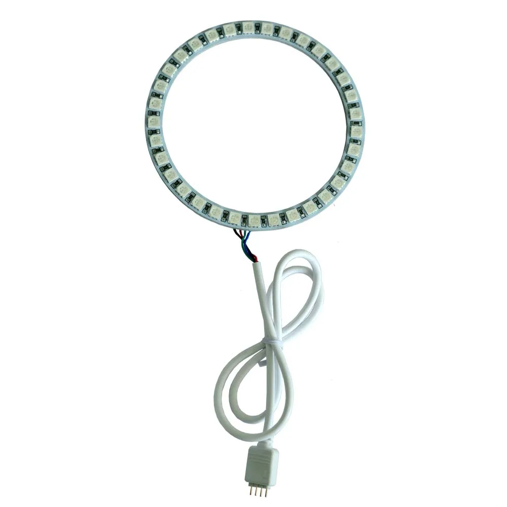 

1pcs LED Angel Eye Circular Halo Demon Eye Highlight RGB Multicolor Wireless Remote Control Operation Dimming LED