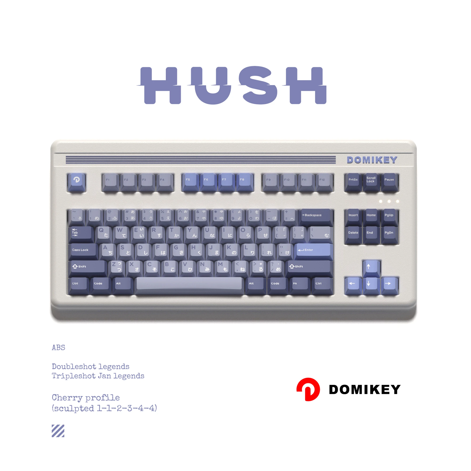 Domikey Hush Deep Sea все в одном вишневый профиль abs doubleshot keycap для женских покеров 87 104 xd64