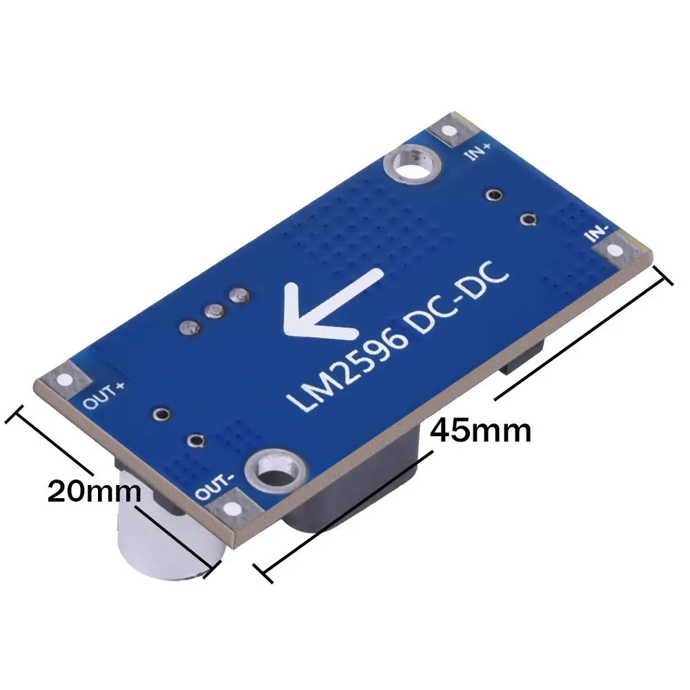 10 шт. DC-DC понижающий преобразователь модуль LM2596 регулятор напряжения TE097 (синий) |