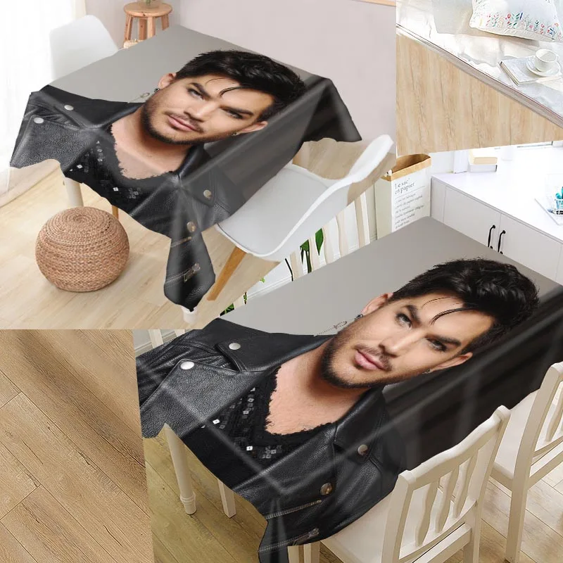 

New Adam Lambert Tablecloth Square /Rectangular Fabric Tablecloth For Wedding Table Cloth TV Covers Tea Tablecloth 0619