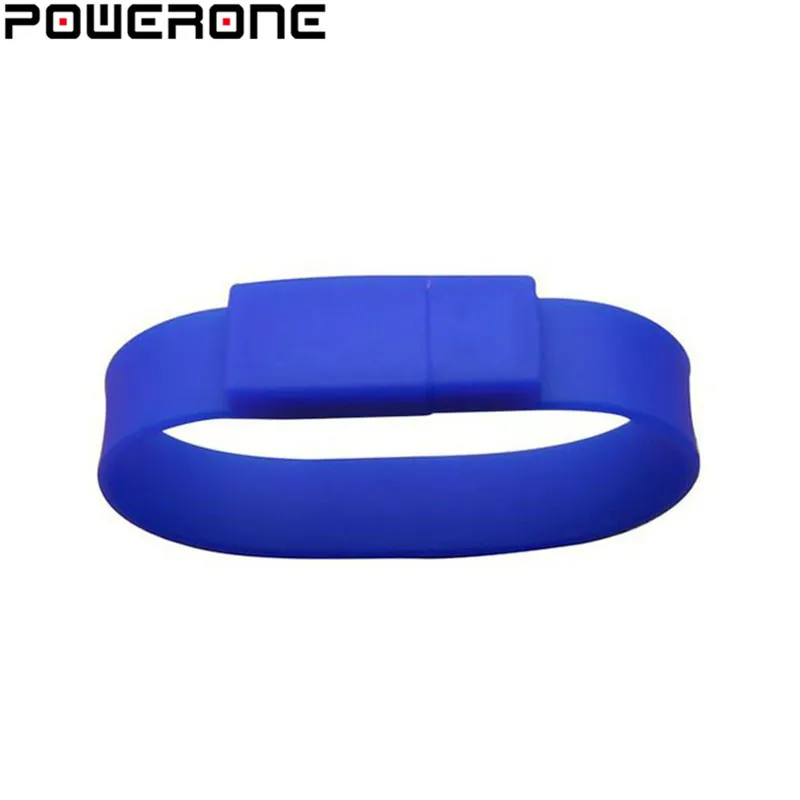 Силиконовый браслет POWERONE на запястье 4 ГБ 8 16 32 64 USB 2 0 флеш накопитель флешка U диск
