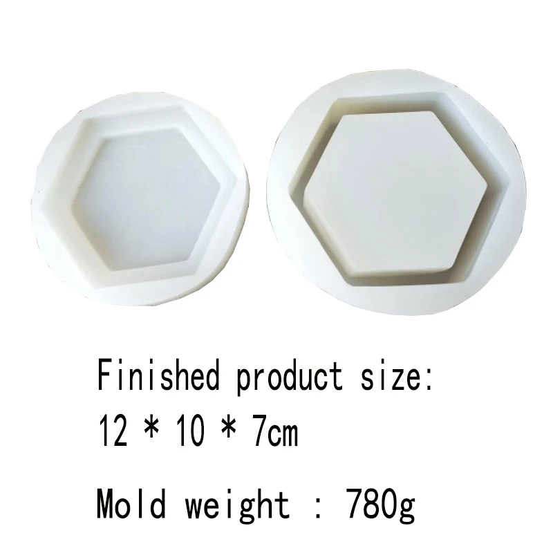 Large-mold Ins Горячая коробка для хранения двух размеров силиконовая форма для бетона 2 шт./компл. шестиугольник дизайнерские свечи чашка пластырь для ароматерапии глина цемент ремесла - Цвет: Large-mold
