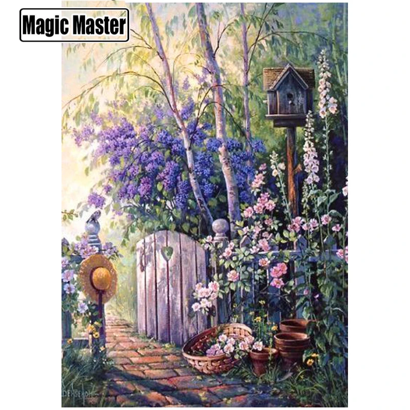 Алмазная 5D картина сделай сам для сада вышивка крестиком мозаика из страз