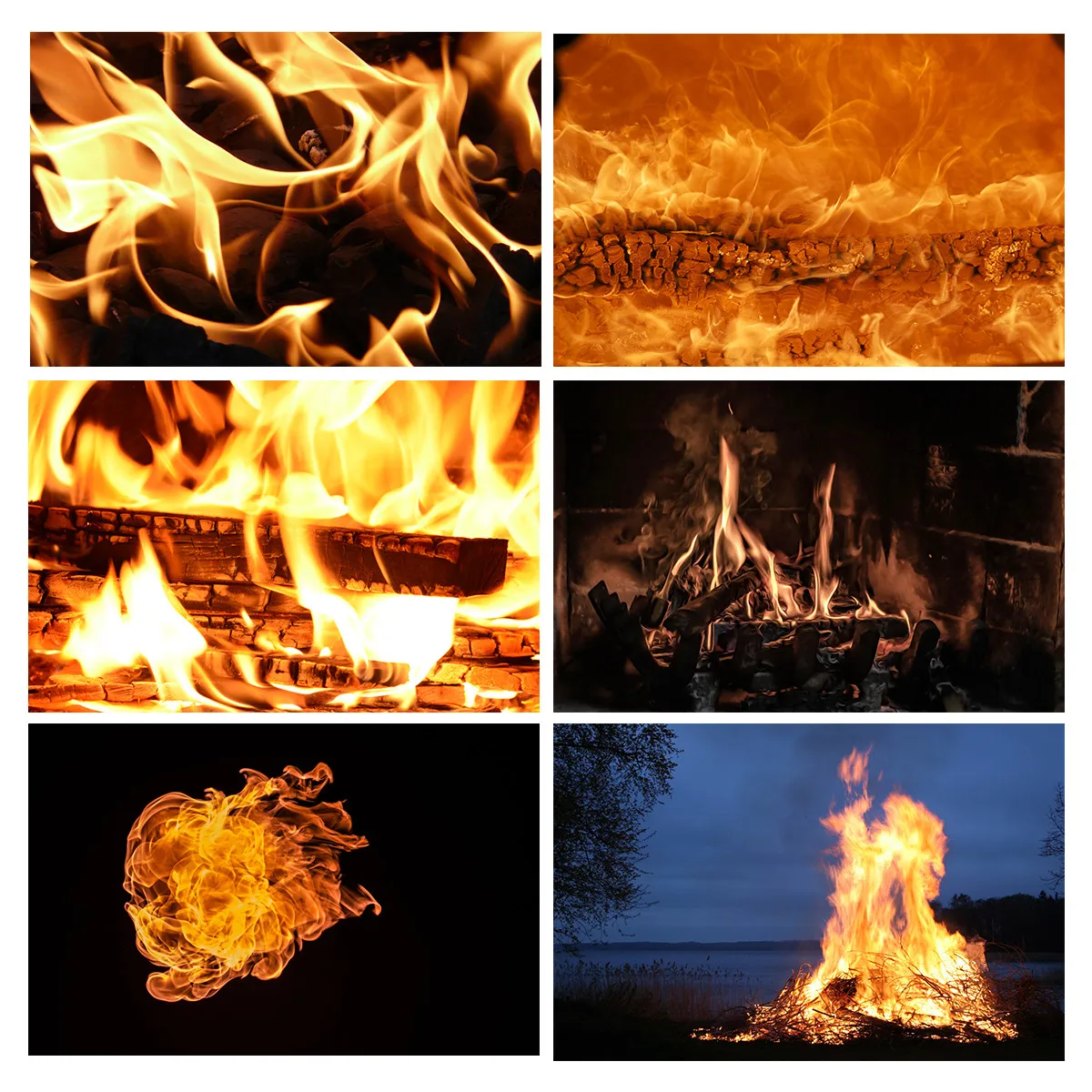 

Fire Burning Wood Photograph Background Photo Backdrop Props Studio Cloth Decor