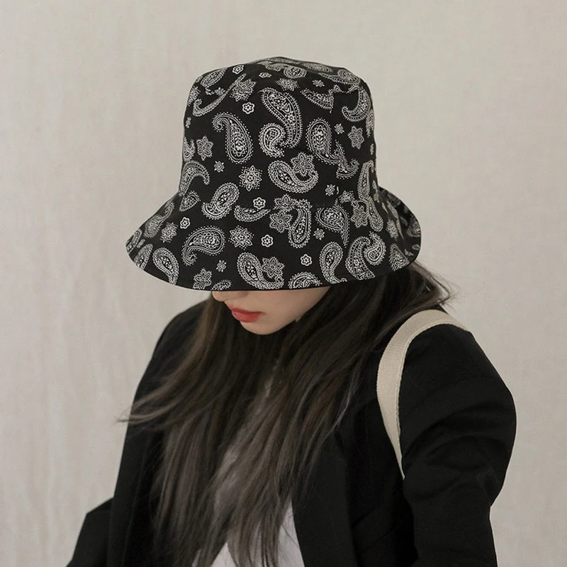 Летние кешью хлопковое платье с цветами красивое ведро головные уборы для мужчин