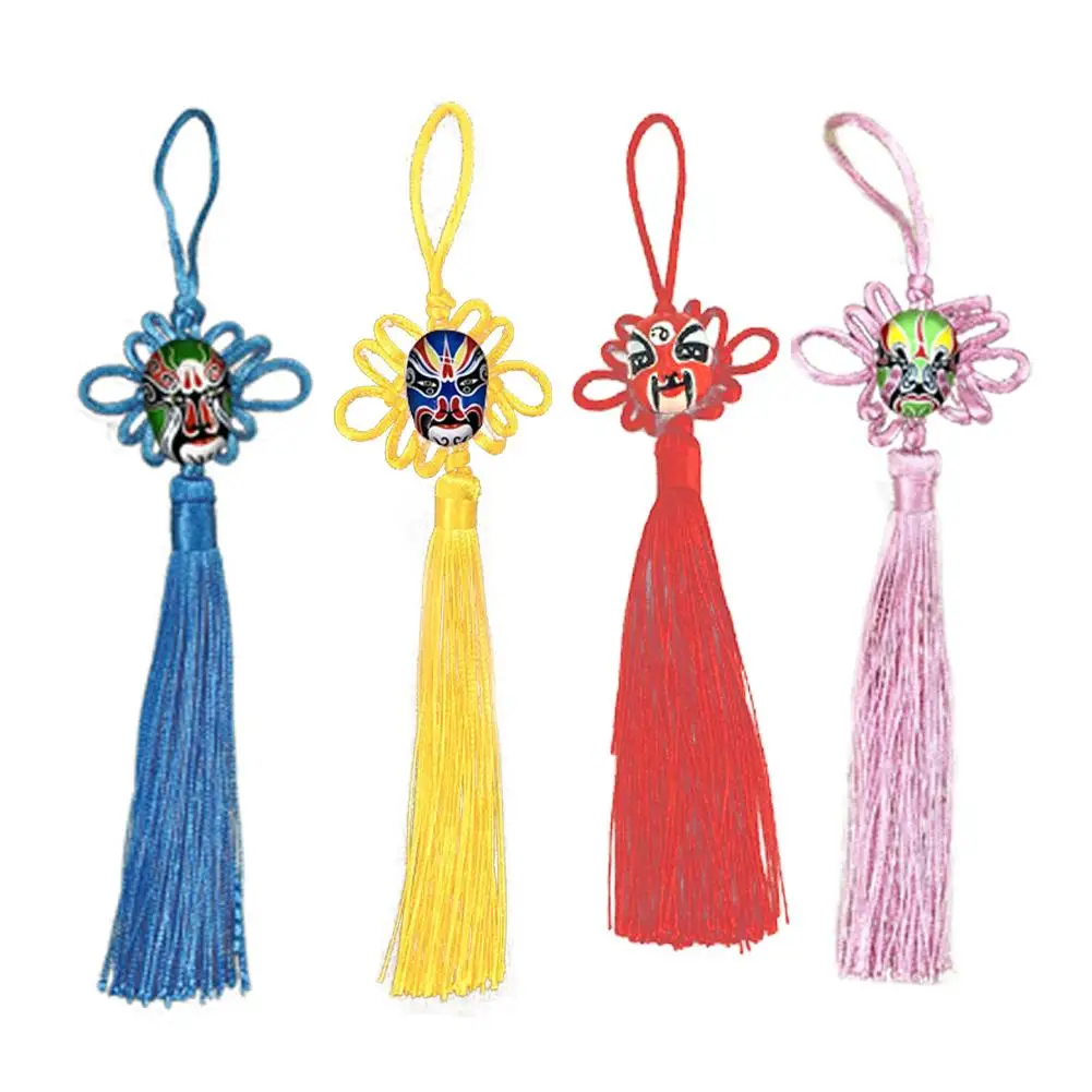 Ручная работа шелковистая нить китайские узлы Пекинская опера маска узел