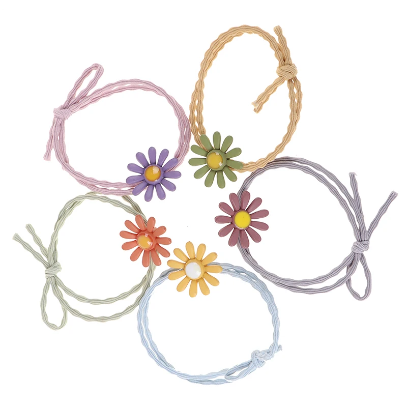 

20pcs Sweet Fashion Flower Hairbands For Girls Wome Hair Rope Headband Simple Kids Elastic Hair Rope Girls Hair Accessories