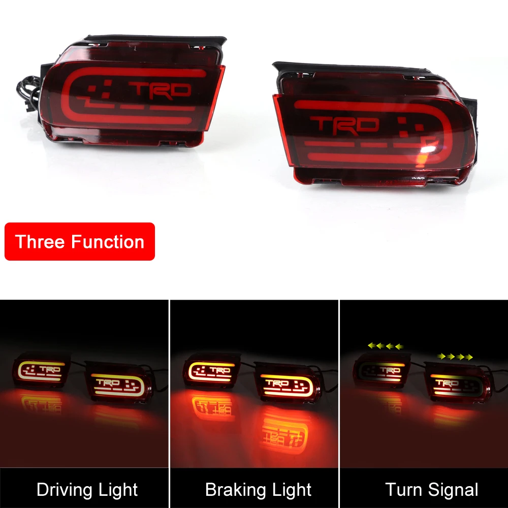 

Для Toyota Land Cruiser Prado 150 LC150 FJ150 GRJ150 2010-2018, светодиодная лампа заднего бампера, отражатель, тормозной динамический сигнал поворота