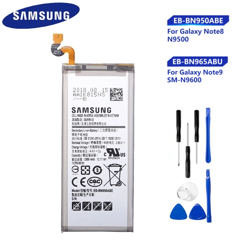 Оригинальная Аккумуляторная батарея Samsung для Galaxy Note 8 Note8 N9508 N9500 EB-BN950ABA 9 EB-BN965ABU N960F