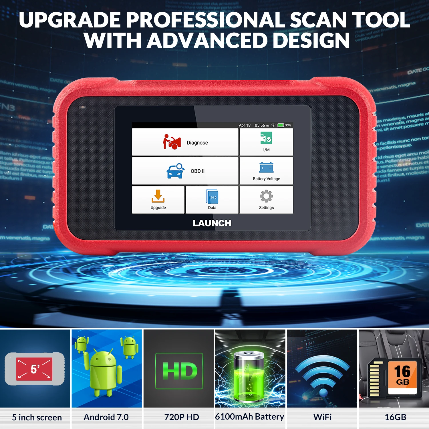 Диагностические инструменты Launch Crp123E считыватель кодов для автомобилей Obd2 Obdii PK