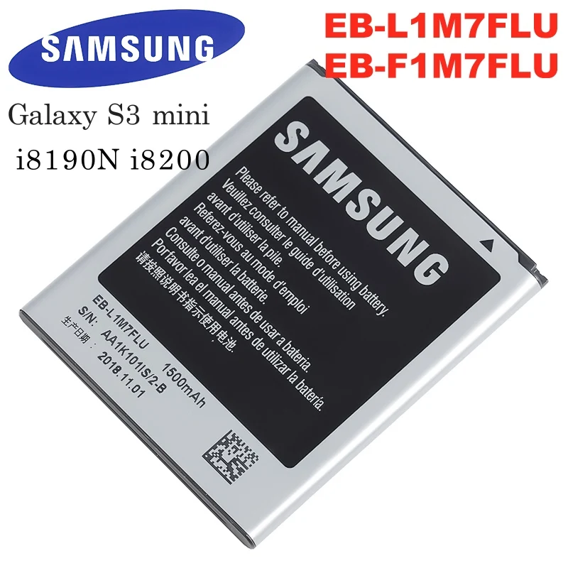 EB L1M7FLU F1M7FLU SAMSUNG оригинальный аккумулятор для Samsung Galaxy S3 мини GT I8190 i8160 I8190N i8200 S7562 S762