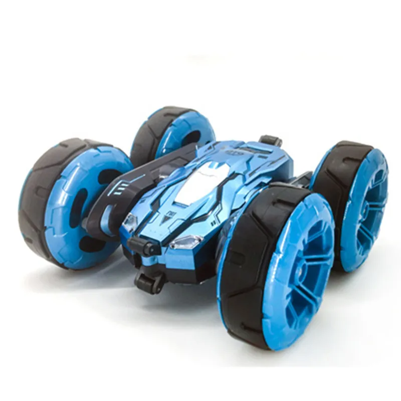 Abay Горячая Высокая скорость 1/24 Мини Автомобили RC Автомобиль 2,4G 4WD двухсторонний трюк Rc автомобиль вращение на 360 градусов W/светодиодный светильник игрушка FB-17