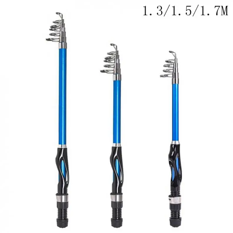 

1.3m 1.5m 1.7m Glass Fiber Telescopic Fishing Rods Snake Handle Mini Sea Pole Travel Sea Rock Rods