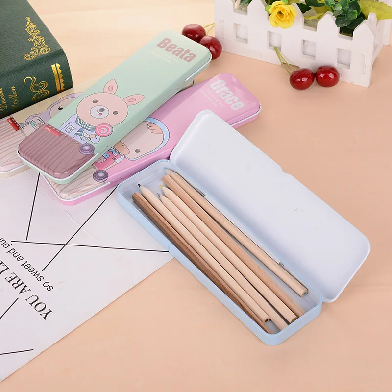 1 шт. Железный чехол для карандашей в Корейском стиле карандаши художественные