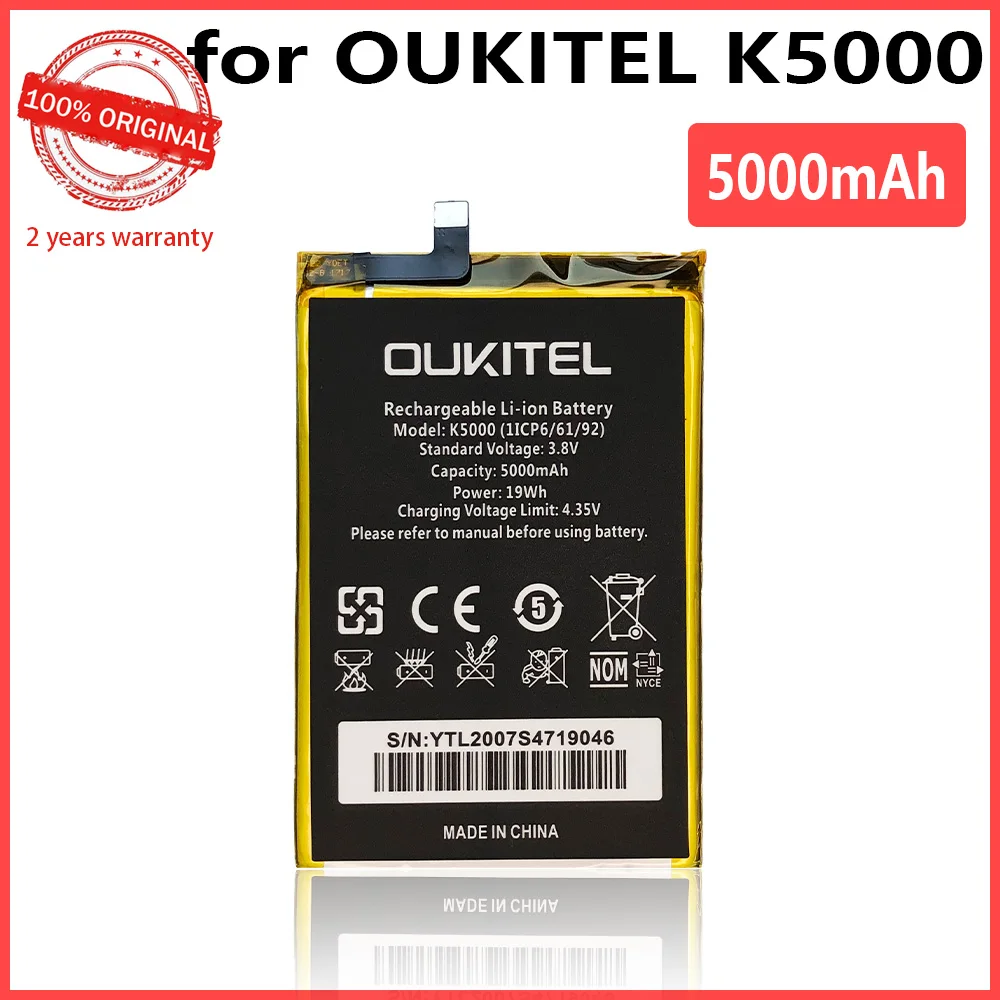 100% Оригинальный аккумулятор 5000 мАч K5000 для телефона Oukitel K5000/K lite
