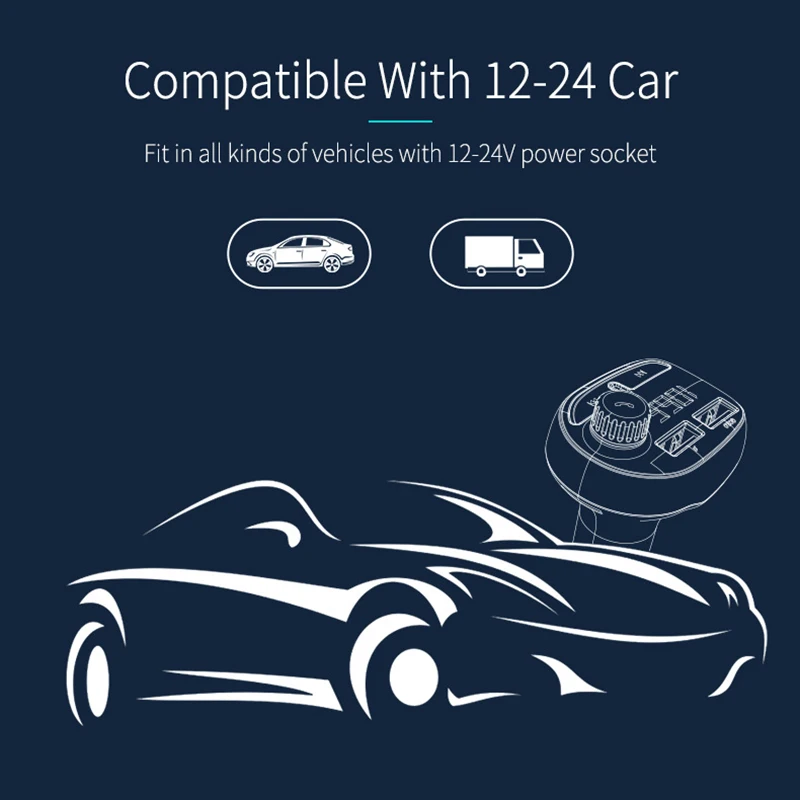 Car Charger Bluetooth MP3 Player FM Music Radio Wireless Hands-free Dual USB V-Best | Автомобили и мотоциклы