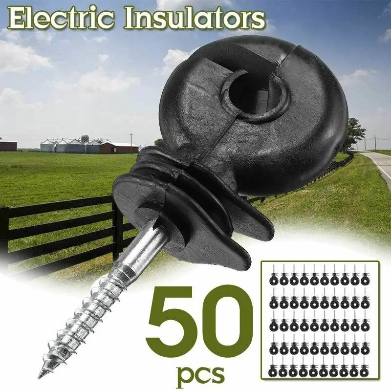 

50x гибкое деревянное кольцо изолятор лента винт в комплектах электрических ограждений