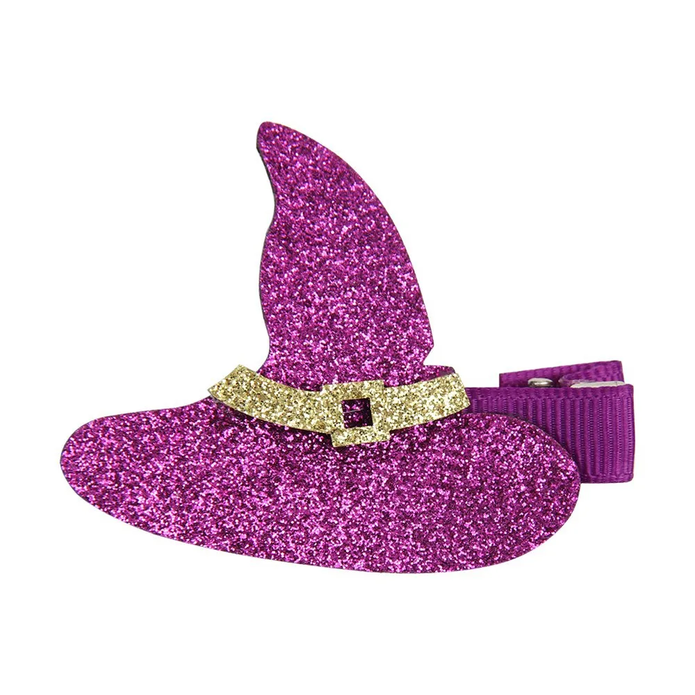 

20pcs Fashion Cute Glitter Bat Skull Ghost Hat Hairpins Pumpkin Hair Clips Halloween Party Headwear Boutique Hair Accessories