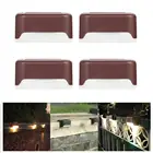 4 шт., солнечные палусветильник светодиодные лампы для лестницы, забора