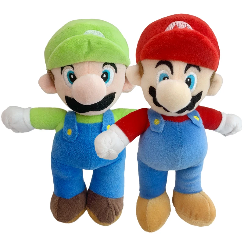 

M&L 25cm Mario Luigi Plush Dolls Super Mario Bros Dinosaur Game Anime Characters Stuffed plush Toy Game Peripheral Birthday Gift