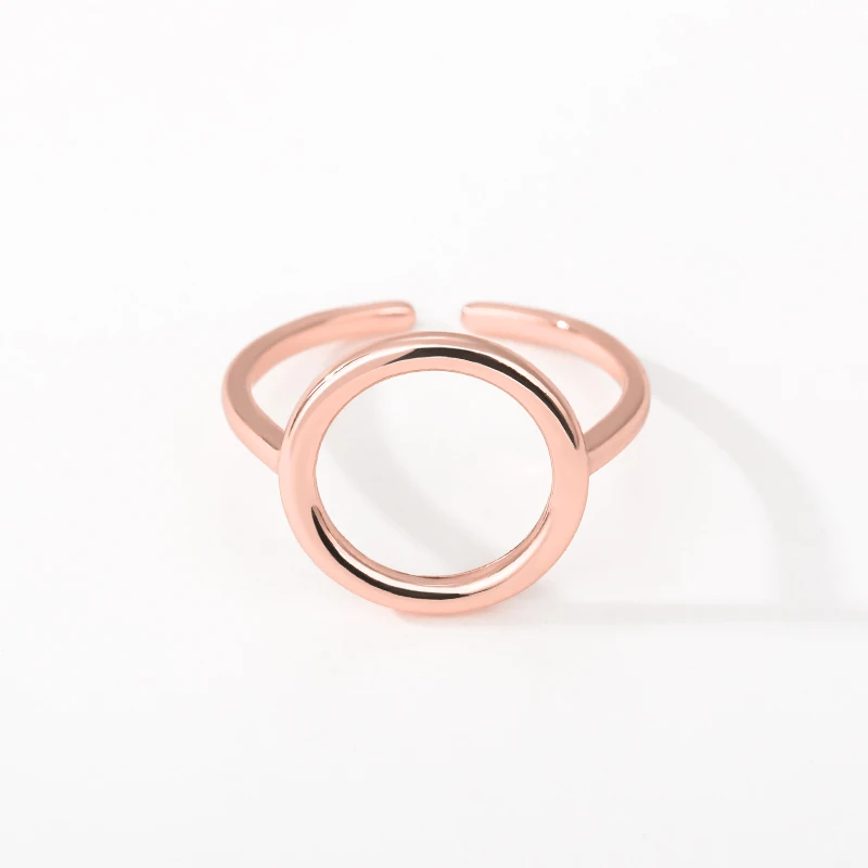 Minimalist Circle Rings Fashion Jewelry Adjustable Stainless Steel Simple Geometric Round Knuckle bague femme | Украшения и