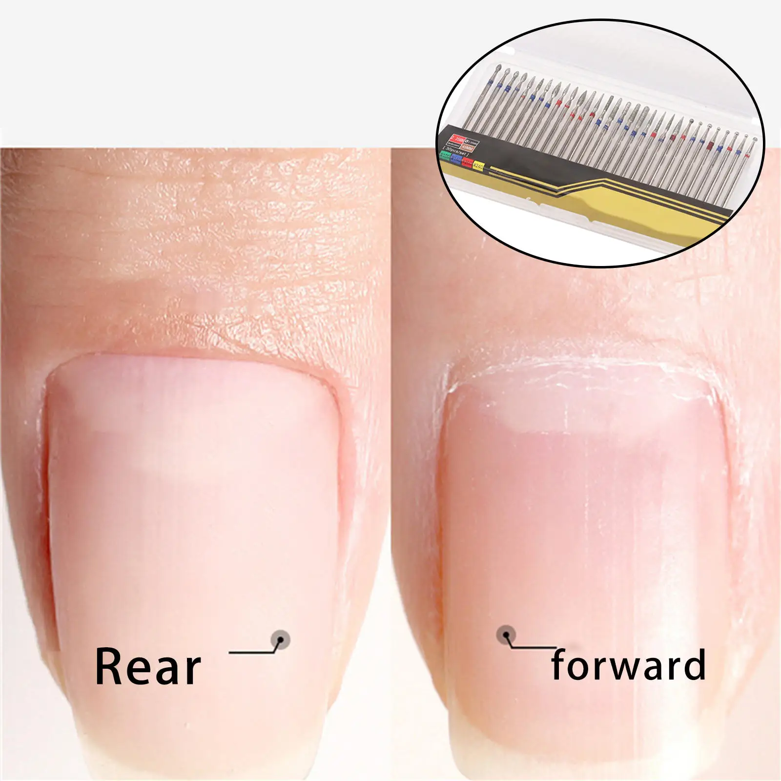 

30pcs Nail Drill Bits Kits for Remove Cuticles Manicure Pedicure Home Use Salon Spa Professional Tools