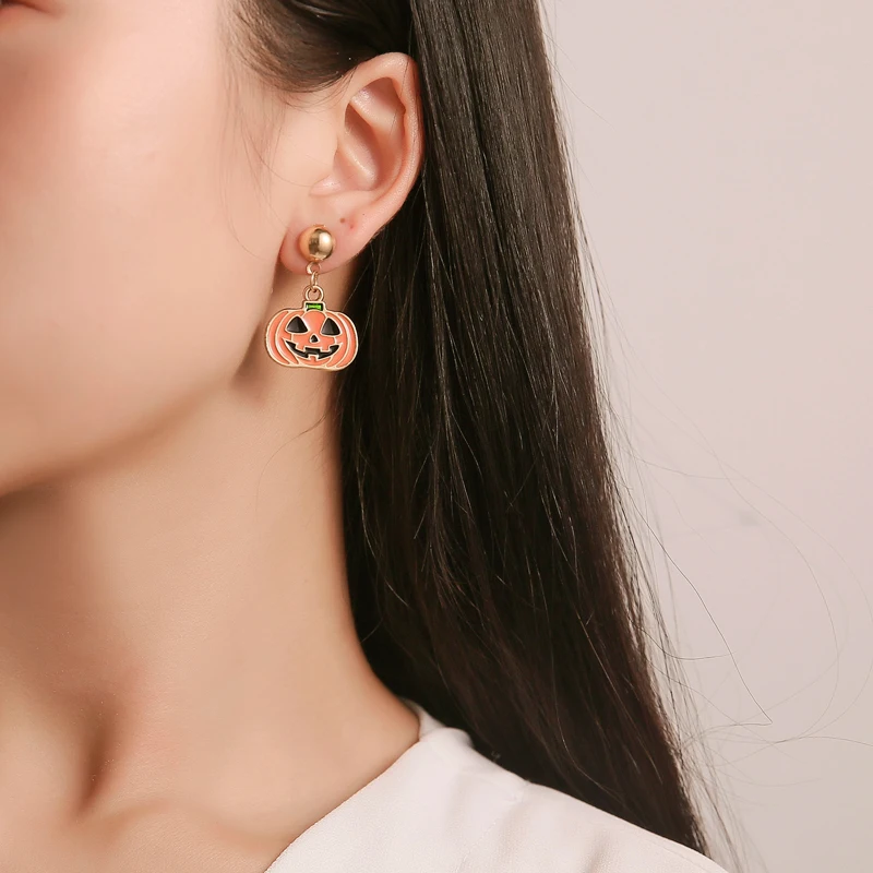 

New Christmas tree earrings Christmas snowflake pumpkin rainbow earrings female Christmas cartoon celebration gifts wholesale