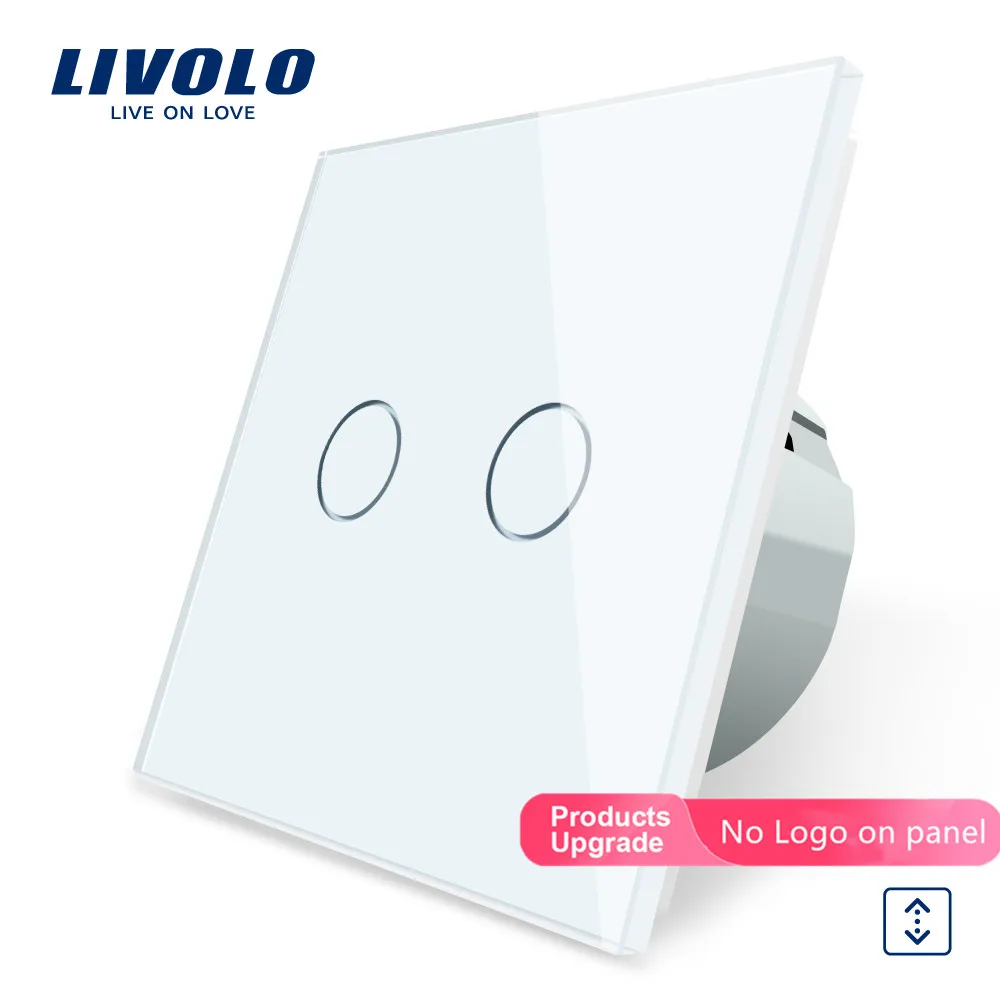 Livolo/Стандартный сенсорный Управление led шторы переключатель роскошь W/B/G 3 цвета с