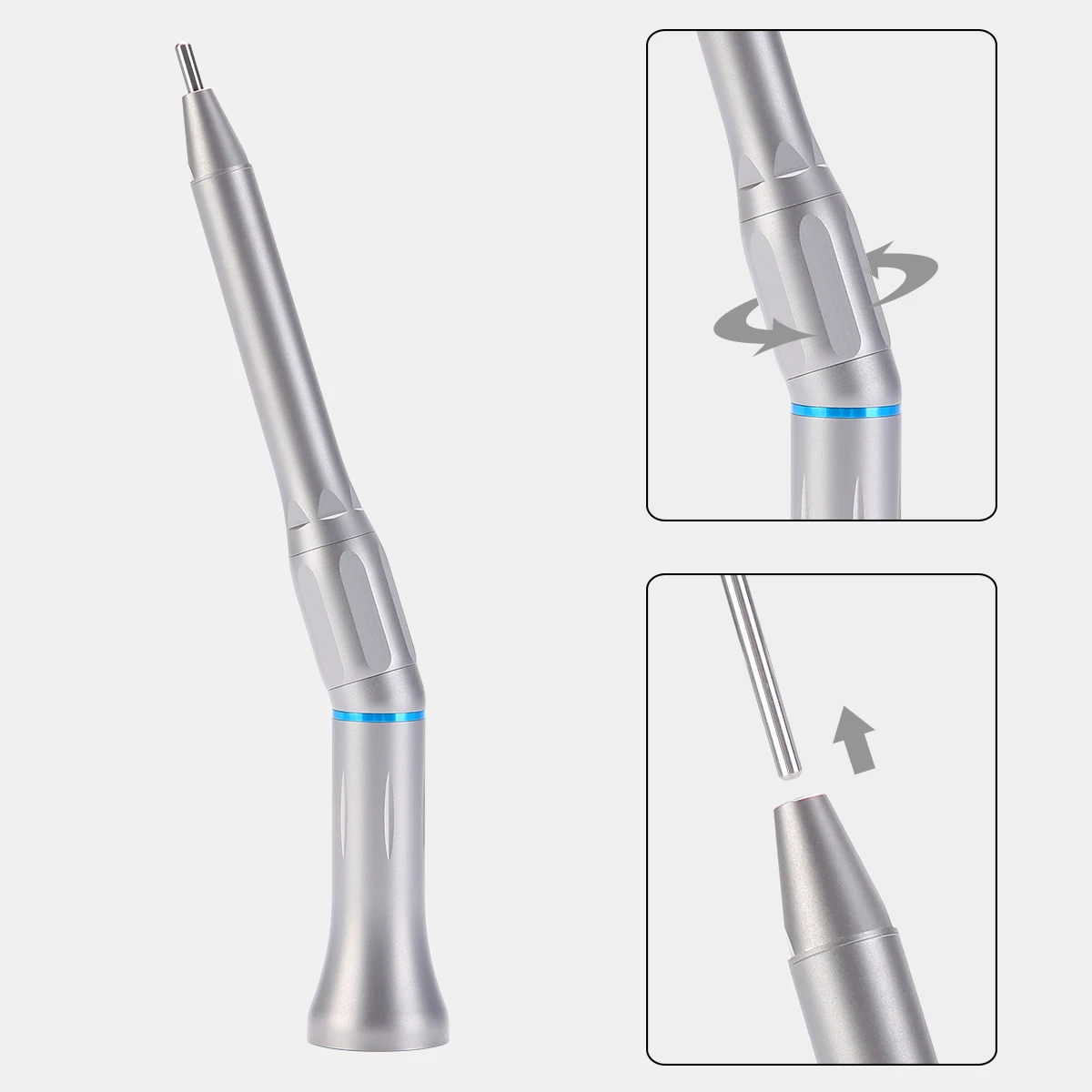 Dental Surgical 20 Degree Straight Head Operation Handpiece 1:1 Direct Drive Single External Water Spray