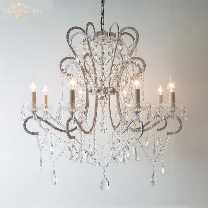 Nordic Винтаж K9 хрустальные люстры для дом Вилла ресторане отеля Лофт арт деко