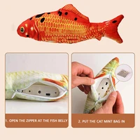 simulation red carp pet cat plush toy usb electric floppy fish moving simulation fish playing toy for cat kitten