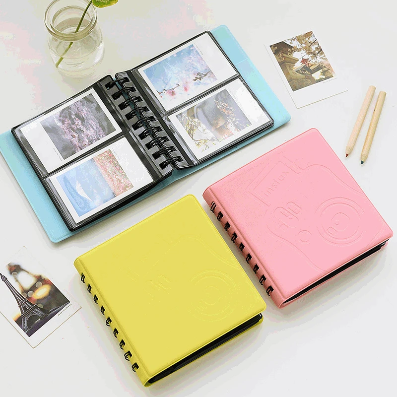 

Universal Photo Album Mini Instant Coil Album Picture Case for Fujifilm Instax Film 7s 8 MINI Series Photo Paper Bag 64 Pockets