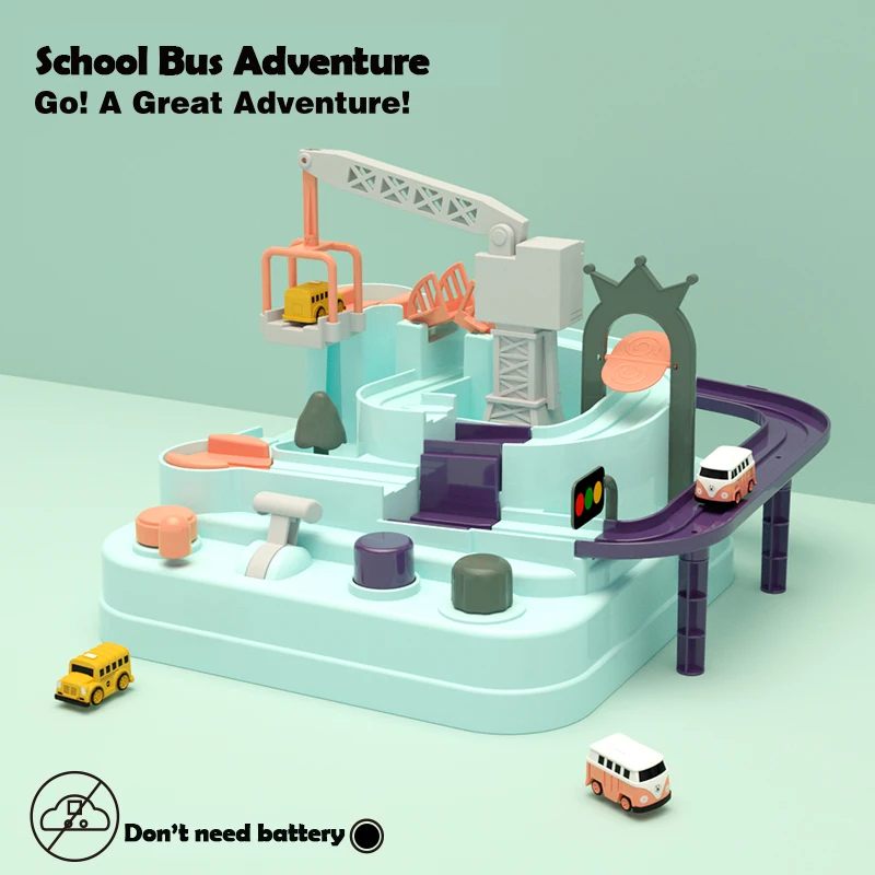 

Развивающие игрушки для детей, набор гоночного трека, автомобиль, приключенческая игра, транспорт, портативный крутой подарок, интерактивн...