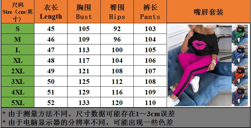 

Two Piece Sets Women Print Tracksuit 2021 Autumn Off Shoulder 2pcs Set Blouse+Elastic Waist Pants Lounge Wear Outfits Plus Size