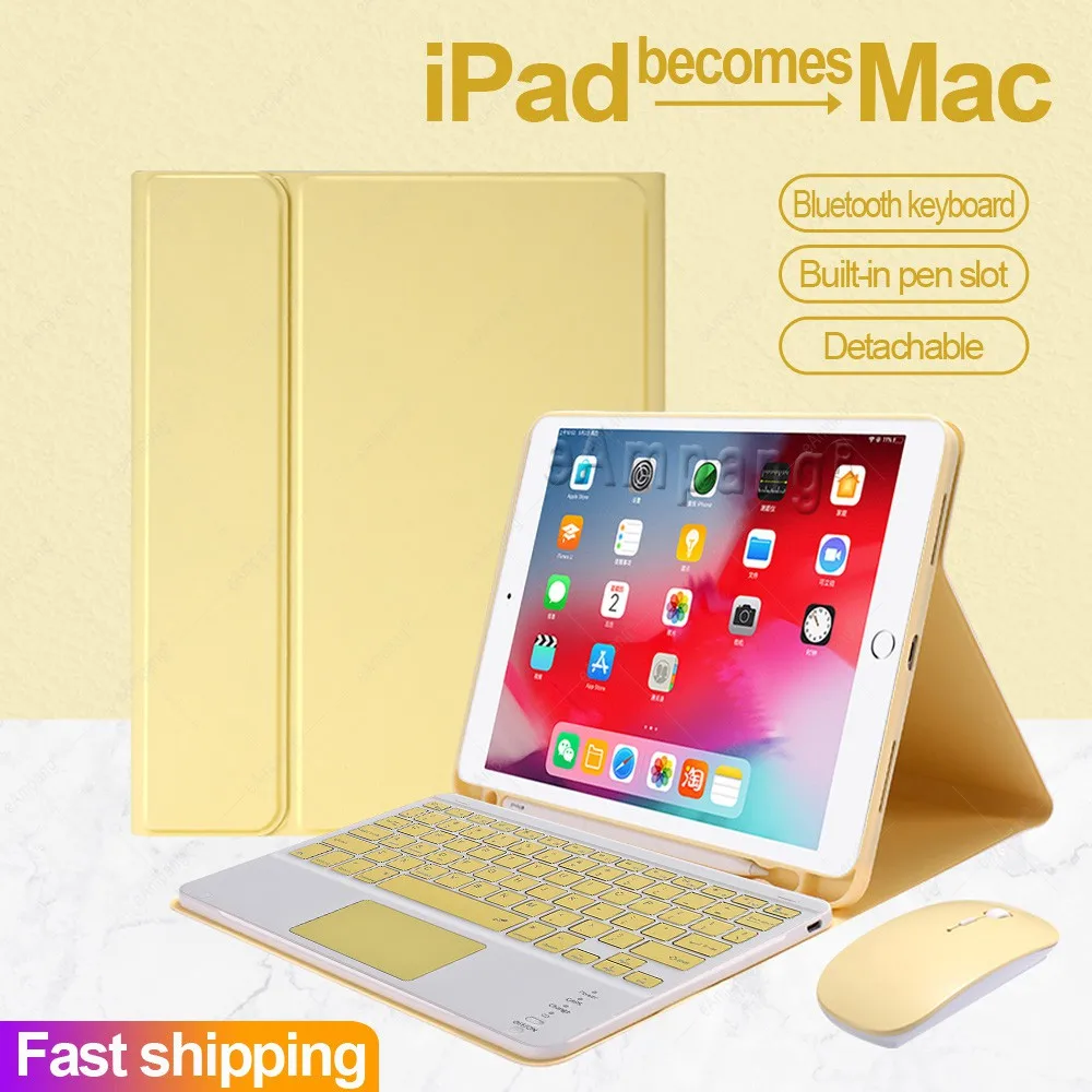 

Touchpad Keyboard Case with Mouse For Apple iPad Air 3 3rd Gen 2019 Pro 10.5 2017 A2152 A2153 A1701 A1709 Mice with Pen Holder