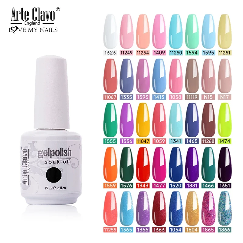 

Arte Clavo 15ml Gel Nail Polish New Choose Nail Polish Soak Off Gel Nails UV LED Gel Nail Varnishes Gel Polish All For Manicure