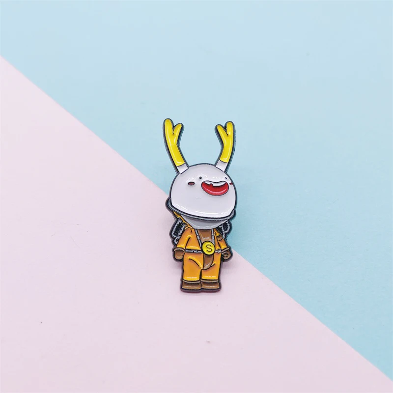Модная Кукла с лацканами из сплава Мультяшные булавки броши улыбающимся
