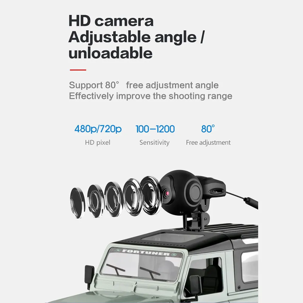 1:16 Электрический высокоскоростной гоночный Радиоуправляемый автомобиль с Wi Fi 480P