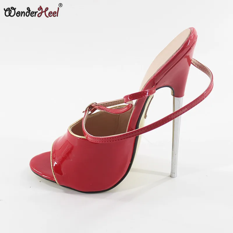 Босоножки Wonderheel женские на очень высоком каблуке 16/18 см пикантные туфли с