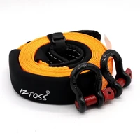 5msafety trailer rope for outdoor off road rescue with u hook 5t strong traction double head reinforced pulling rope