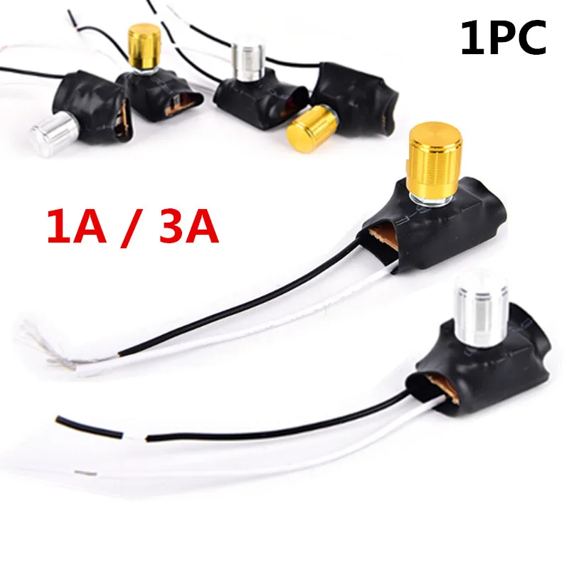 

Gold Silver Tone Table Lamp Full Range Dimmer Rotary Switch 2 Wire Connector