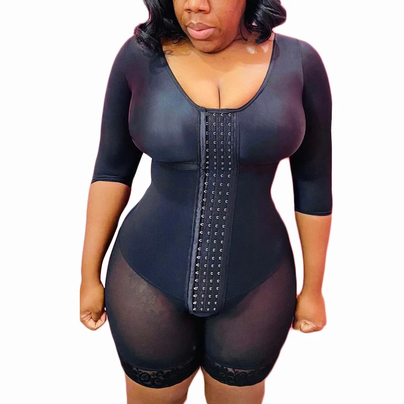 

Women Full Body Shapewear Tummy Control Fajas Adjustable Hook And Eye Front Closure Post Liposuction Thin Section Waist Trainer